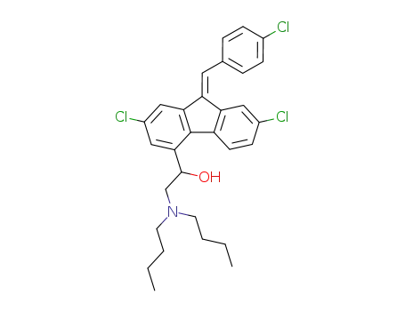 2-dibutylamino-1-{2,7-dichloro-9-[1-(4-chlorophenyl)meth-(E)-ylidene]-9H-fluoren-4-yl}ethanol