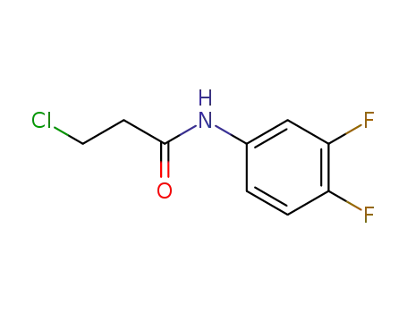 Molecular Structure of 132669-28-4 (3-chloro-N-(3,4-difluorophenyl)propanamide)