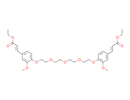 (E)-3-(4-{2-[2-(2-{2-[4-((E)-2-Ethoxycarbonyl-vinyl)-2-methoxy-phenoxy]-ethoxy}-ethoxy)-ethoxy]-ethoxy}-3-methoxy-phenyl)-acrylic acid ethyl ester