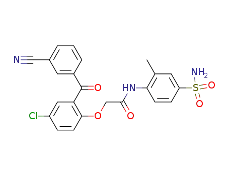 2-[4-chloro-2-(3-cyano-benzoyl)-phenoxy]-N-(2-methyl-4-sulfamoyl-phenyl)-acetamide