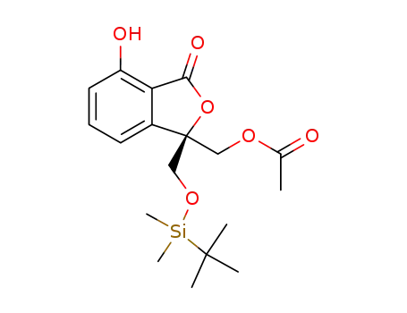 acetic acid 1-(tert-butyl-dimethyl-silanyloxymethyl)-4-hydroxy-3-oxo-1,3-dihydro-isobenzofuran-1-ylmethyl ester