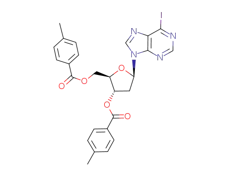 9-[2-deoxy-3,5-di-O-(4-methylbenzoyl)-β-D-erythro-pentofuranosyl]-6-iodopurine