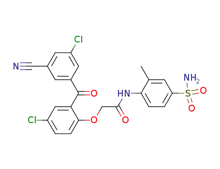 N-[4-(aminosulfonyl)-2-methylphenyl]-2-[4-chloro-2-(3-chloro-5-cyanobenzoyl)phenoxy]acetamide