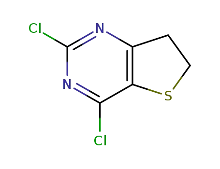 Molecular Structure of 74901-69-2 (2,4-dichloro-6,7-dihydrothieno[3,2-d]pyrimidine)
