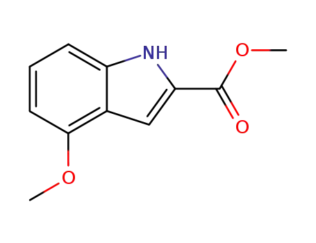 Molecular Structure of 111258-23-2 (METHYL 4-METHOXY-2-INDOLECARBOXYLATE)