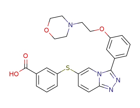 3-{3-[3-(2-morpholin-4-yl-ethoxy)-phenyl]-[1,2,4]triazolo[4,3-a]pyridin-6-ylsulfanyl}-benzoic acid