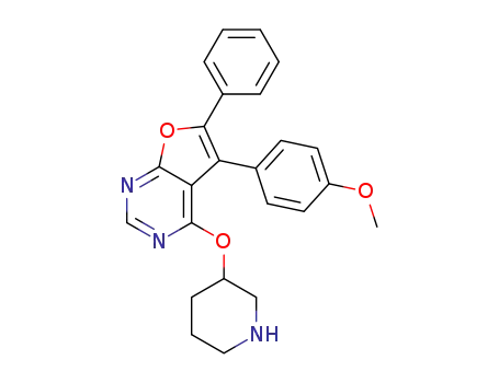 (+/-)-5-(4-methoxyphenyl)-6-phenyl-4-(piperidin-3-yloxy)furo[2,3-d]pyrimidine