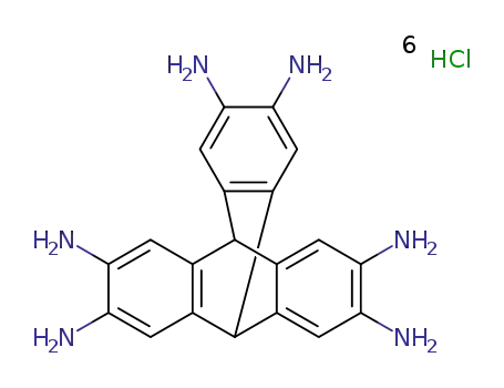 2,3,6,7,14,15-hexaammoniumtriptycene hexahydrochloride