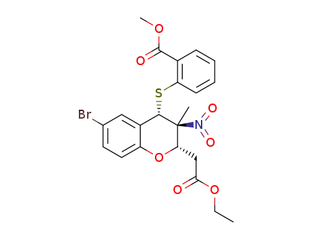 methyl 2-(((2S,3S,4S)-6-bromo-2-((ethoxycarbonyl)methyl)-3-methyl-3-nitro-chroman-4-yl)sulfanyl)benzoate
