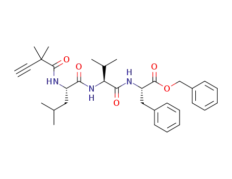 benzyl (2,2-dimethylbut-3-ynoyl)-L-leucyl-L-valyl-L-phenylalaninate
