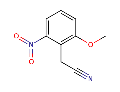 Molecular Structure of 20876-27-1 ((2-Methoxy-6-nitrophenyl)acetonitrile)