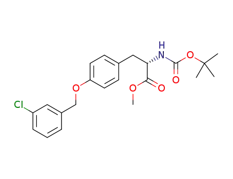 (S)-methyl 2-((tert-butoxycarbonyl)amino)-3-(4-((3-chlorobenzyl)oxy)phenyl)propanoate