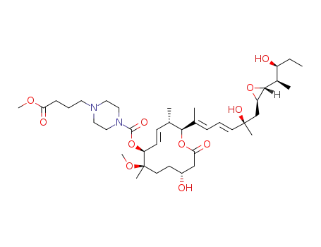 (2S,3S,6S,7R,10R,E)-10-hydroxy-2-((R,2E,4E)-6-hydroxy-7-((2R,3R)-3-((2R,3S)-3-hydroxypentan-2-yl)oxiran-2-yl)-6-methylhepta-2,4-dien-2-yl)-7-methoxy-3,7-dimethyl-12-oxooxacyclododec-4-en-6-yl 4-(4-methoxy-4-oxobutyl)piperazine-1-carboxylate