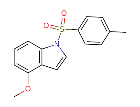 Molecular Structure of 112970-67-9 (1H-Indole, 4-methoxy-1-[(4-methylphenyl)sulfonyl]-)