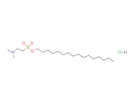 Molecular Structure of 66143-55-3 (Ethanesulfonic acid, 2-(dimethylamino)-, hexadecyl ester, hydrochloride)