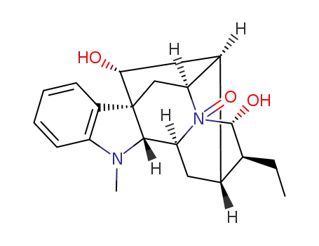 Molecular Structure of 68622-80-0 ((5aR,6S,8R,9S,11aS,13R)-9-ethyl-5-methyl-5a,6,8,9,10,11,11a,12-octahydro-5H-6,10:11,12a-dimethanoindolo[3,2-b]quinolizine-8,13-diol 7-oxide)