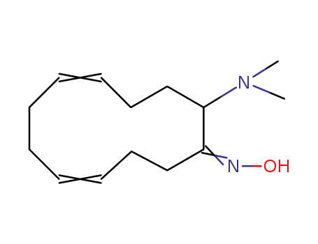 1-Dimethylamino-cyclododecadien-(5,9)-on-2-oxim