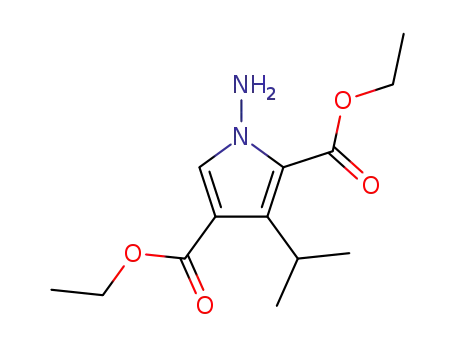 Molecular Structure of 651744-39-7 (diethyl 1-aMino-3-isopropyl-1H-pyrrole-2,4-dicarboxylate)
