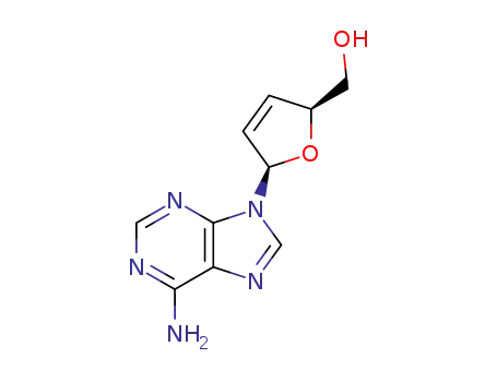 Pent-2-enofuranoside, adenine-9 2,3-dideoxy-