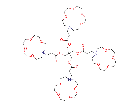 3-(1,4,7,10-tetraoxa-13-aza-cyclopentadec-13-yl)-propionic acid 3-(3-1,4,7,10-tetraoxa-13-aza-cyclopentadec-13-yl-propionyloxy)-2,2-bis-(3-1,4,7,10-tetraoxa-13-aza-cyclopentadec-13-yl-propionyloxymethyl)-propyl ester