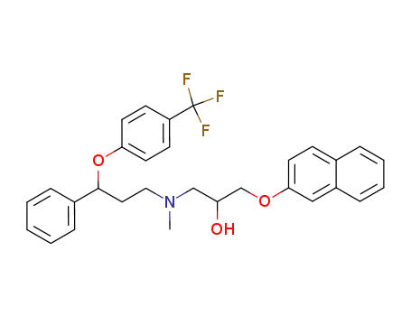 1-{methyl-[3-phenyl-3-(4-trifluoromethyl-phenoxy)-propyl]-amino}-3-(naphthalen-2-yloxy)-propan-2-ol
