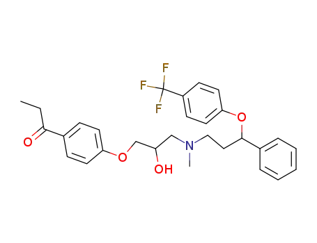 1-[4-(2-hydroxy-3-{methyl-[3-phenyl-3-(4-trifluoromethyl-phenoxy)-propyl]-amino}-propoxy)-phenyl]-propan-1-one