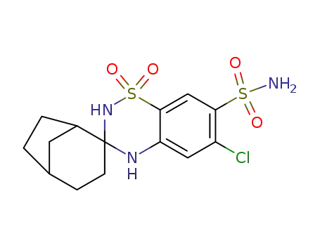 6-chloro-1,1-dioxo-1,4-dihydro-2H-1λ6-spiro[benzo[1,2,4]thiadiazine-3,2'-bicyclo[3.2.1]octane]-7-sulfonic acid amide
