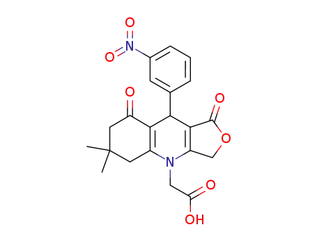 [6,6-dimethyl-9-(3-nitro-phenyl)-1,8-dioxo-3,5,6,7,8,9-hexahydro-1H-furo[3,4-b]quinolin-4-yl]-acetic acid