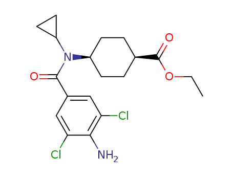 4-[(4-amino-3,5-dichloro-benzoyl)-cyclopropyl-amino]-cyclohexanecarboxylic acid ethyl ester