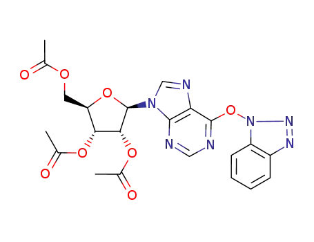 acetic acid (2R,3R,4R,5R)-3,4-diacetoxy-5-[6-(benzotriazol-1-yloxy)purin-9-yl]tetrahydrofuran-2-ylmethyl ester