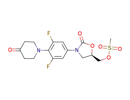 (R)-N-{3-[4-(4-oxo-piperidin-1-yl)-3,5-difluorophenyl]-2-oxo-oxazolidin-5-ylmethyl}-methanesulfonate