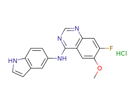 7-fluoro-4-(5-indolylamino)-6-methoxyquinazoline hydrochloride