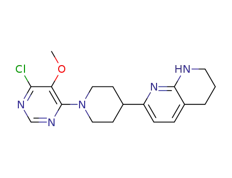 6-[4-(1,2,3,4-tetrahydro-1,8-naphthyridin-7-yl)-1-piperidinyl]-5-methoxy-4-chloro-pyrimidine