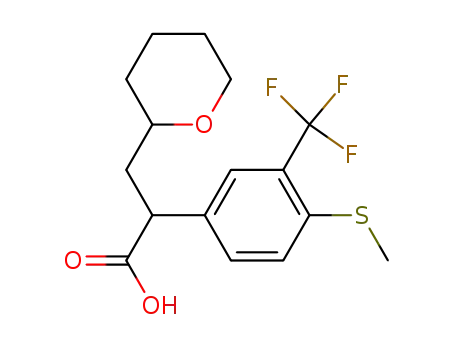 2-(4-methylsulfanyl-3-trifluoromethyl-phenyl)-3-(tetrahydro-pyran-2-yl)-propionic acid
