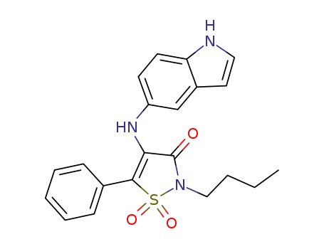2-butyl-4-(1H-indol-5-ylamino)-5-phenylisothiazol-3(2H)-one 1,1-dioxide