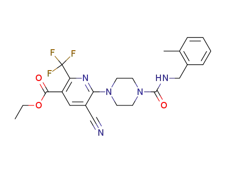 ethyl 5-cyano-6-(4-{[(2-methylbenzyl)amino]carbonyl}piperazin-1-yl)-2-(trifluoromethyl)nicotinate