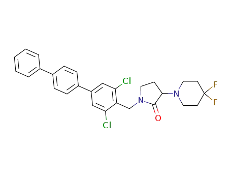 1-(3,5-dichloro-[1,1';4',1'']terphenyl-4-ylmethyl)-3-(4,4-difluoro-piperidin-1-yl)-pyrrolidin-2-one