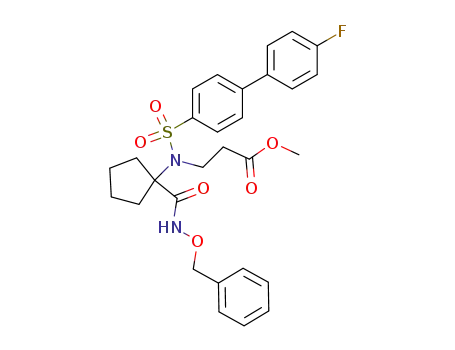 3-[(1-benzyloxycarbamoylcyclopentyl)-(4'-fluorobiphenyl-4-sulfonyl)amino]propionic acid methyl ester