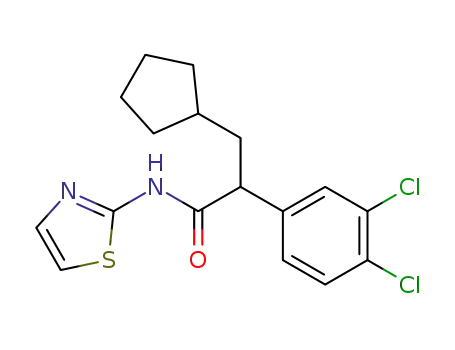 3-cyclopentyl-2-(3,4-dichlorophenyl)-N-thiazol-2-yl-propionamide