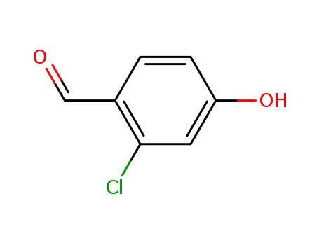 Molecular Structure of 56962-11-9 (2-Chloro-4-hydroxybenzaldehyde)
