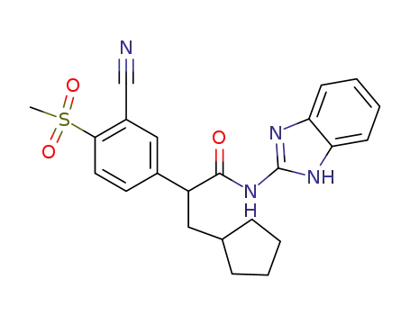 N-(1H-benzoimidazol-2-yl)-2-(3-cyano-4-methanesulfonyl-phenyl)-3-cyclopentyl-propionamide