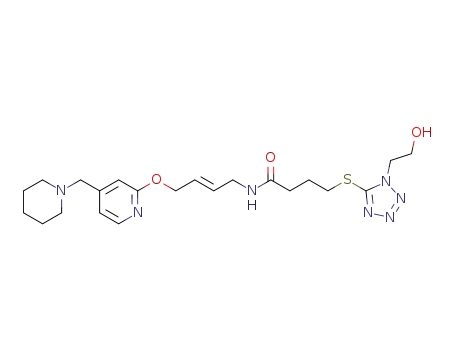N-[4-(4-Piperidinomethyl-pyridin-2-yloxy)-cis-2-butenyl]-4-[1-(2-hydroxyethyl)tetrazol-5-ylthio]butyramide