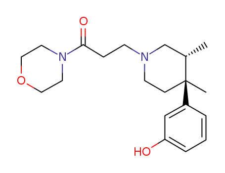 (+/-)-3-[trans-3,4-dimethyl-4-(3-hydroxyphenyl)piperidinyl]-1-(4-morpholinyl)-1-propanone
