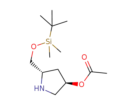 (2S,4R)-2-t-butyldimethylsilyloxymethyl-4-oxyacetylpyrrolidine