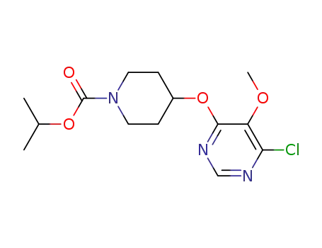 4-(6-chloro-5-methoxy-pyrimidin-4-yloxy)-piperidine-1-carboxylic acid isopropyl ester