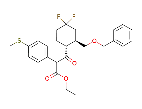ethyl 3-{(1R,2R)-2-[(benzyloxy)methyl]-4,4-difluorocyclohexyl}-2-[4-(methylthio)phenyl]-3-oxopropanoate