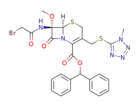 7-bromoacetamide-7-methoxy-3-(1-methyl-1H-5-tetrazolyl)thiomethyl-3-cephem-4-carboxylic acid diphenyl methyl ester