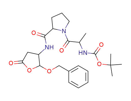 {2-[2-(2-Benzyloxy-5-oxo-tetrahydro-furan-3-ylcarbamoyl)-pyrrolidin-1-yl]-1-methyl-2-oxo-ethyl}-carbamic Acid tert-Butyl Ester
