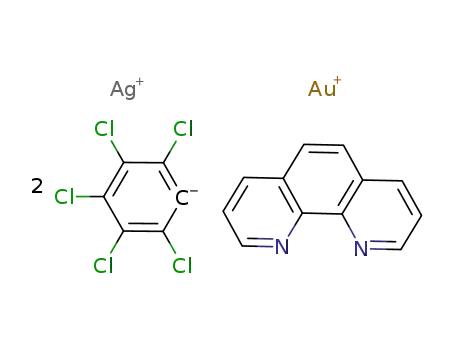 Au(1+)*Ag(1+)*2C6Cl5(1-)*N2C12H8=(AuAg(C6Cl5)2(N2C12H8))