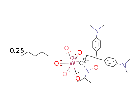 pentacarbonyl[(N-isopropyl-3,3-bis-p-dimethylaminophenyl)isoxazolidinylidene]tungsten * 0.25 pentane